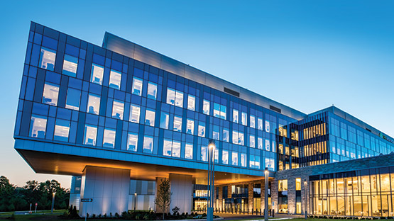 Newly opened wexford hospital at night