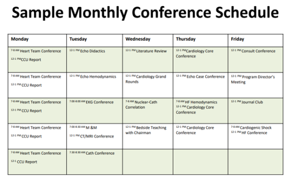 Sample Conference Schedule