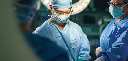 Surgical team in the operating room at the AHN Melanoma and Skin Cancer Center of Excellence